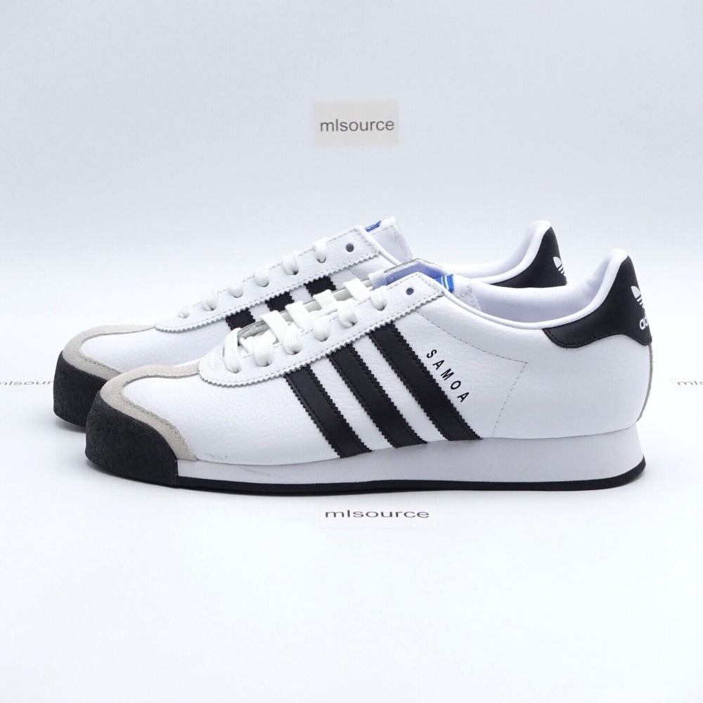 NEW adidas Samoa Leather Sneakers 675033 Cloud White/Black